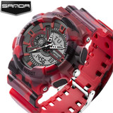 SANDA Mens Watches Top Brand Luxury Quartz LED Digital Watch Men Military Sports Watches Camouflage Resin Clock reloj hombre