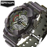 SANDA Mens Watches Top Brand Luxury Quartz LED Digital Watch Men Military Sports Watches Camouflage Resin Clock reloj hombre