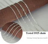 Almei Tested 925 Sterling Silver Chain Kinds of Types Box Snake Twisted Singapore Link Rolo Figaro Rope Chain Match with Pendant