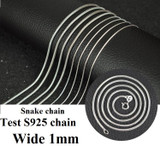 Almei Tested 925 Sterling Silver Chain Kinds of Types Box Snake Twisted Singapore Link Rolo Figaro Rope Chain Match with Pendant