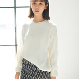 All Match Basic Style Loose Casual Fashion Solid O-neck Long Sleeve Female Sweaters