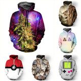Alisister new fashion 3D Galaxy hoodies print hemp/tiger/cat jacket men/women Harajuku sweatshirt casual Graphics pullover hoody