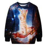 Alisister 2018 New Fashion Men/women's Unicorn Cat Hoodie Winter/autumn 3d Galaxy Sweatshirts Clothes Harajuku Animal Sweatshirt