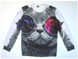Alisister 2018 New Fashion Men/women's Unicorn Cat Hoodie Winter/autumn 3d Galaxy Sweatshirts Clothes Harajuku Animal Sweatshirt