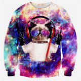 Alisister 2018 New Fashion Men/women's Unicorn Cat Hoodie Winter/autumn 3d Galaxy Sweatshirts Clothes Harajuku Animal Sweatshirt