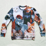 Alisister 2018 New Fashion Men/women's Unicorn Cat Hoodie Winter/autumn 3d Galaxy Sweatshirts Clothes Harajuku Animal Sweatshirt