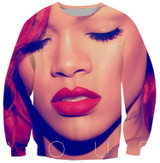 Alisister 2017 New Fashion Rihanna Sweatshirt men/women's 3d Character Hoodies Pullover Harajuku Crewneck Sweat Shirts Tops
