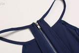 Alishebuy New Fashion Women Sexy Off Shoulder Spaghetti Strap Backless Short Jumpsuit