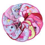 8pc/lot Hot Cotton Baby Bibs Infant Embroidered Saliva Towels Baby Burp Cloths Funny Baby Waterproof Bib