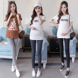 8802# New Elastic Waist Skinny Maternity Legging 2017 Spring Summer Clothes For Pregnant Women Stretch Belly Pregnancy Clothing