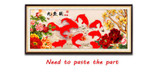 80x35cm Diamond Embroidery 5D Diy Diamond Painting Nine Fish Picture Needlework Cross Stitch Mosaic Home Decor Wall Sticker Gift