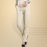 8007# Elastic Waist Cotton Maternity Pants 2017 Spring Summer Fashion Clothes for Pregnant Women Belly Pregnancy Causal Trousers