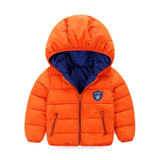 80-120cm Winter Boys Outerwear Solid Cotton Girl Coat Newborn Baby Snowsuit Infant Overcoat Children Winter-Clothing Kids Jacket