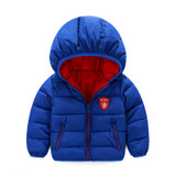80-120cm Winter Boys Outerwear Solid Cotton Girl Coat Newborn Baby Snowsuit Infant Overcoat Children Winter-Clothing Kids Jacket