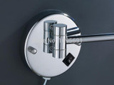 8" round makeup mirrors dual sides 3X mirrors dual arm extend cosmetic wall mount magnifying cosmetic  mirror