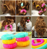 8 pcs/set New Hair Styling Roller Hairdress Magic Bendy Curler Spiral Curls DIY Tool Small size 6.5 cm Hair Accessories