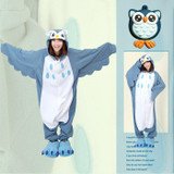 New Adult Unisex Animal Lovely Night Owl Pajamas Sleepsuit Onesie Sleepwear  Costume