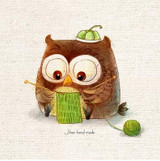 New adorable owls 19x19cm lovely hand dyed Linen Fabric DIY textile Patchwork bags Fabric Material owls cloth thin
