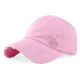 New adjustable strapback cotton canvas baseball cap with metal ring women men unisex sun hat high quality bone gorras