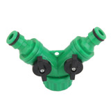 New 9.5 cm Garden 2-Way Adapter Y Tap Connector Fitting Switch for Irrigation Hose Pipe Garden Agriculture Self Watering System