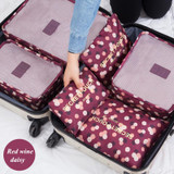 New 6pcs/set Women Travel Storage Bag High Capacity Clothes Tidy Organizer Pouch Portable Waterproof Storage Case