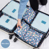 New 6pcs/set Women Travel Storage Bag Case High Capacity Luggage Clothes Tidy Suitcase Organizer Pouch Portable Waterproof