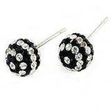 New 6MM 925 Sterling Silver Fashion Ball Stud Earrings for Women Anti-allergy Fine Jewelry Women Gift Brand Ataullah EWC025