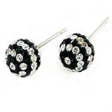 New 6MM 925 Sterling Silver Fashion  Ball Stud Earrings for Women Anti-allergy Fine Jewelry Women Gift Brand Ataullah EWC025