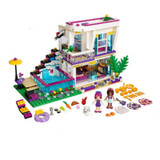 New 619pcs Friends Series Livi's Pop Star House Building Blocks Andrea mini-doll figures Toy Compatible With Legoingly