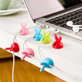 New 6 x Cable Clip Desk Tidy Wire Drop Lead USB Charger Cord Holder Secure Table jan18 Extraordinary