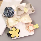 New 5pcs kids girl hair Accessories flower Bowknot Hairpin children star Cartoon crown hair clips Barrette headwear Q-2