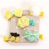 New 5pcs kids girl hair Accessories flower Bowknot Hairpin children star Cartoon crown hair clips Barrette headwear Q-2