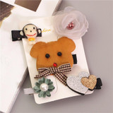 New 5pcs kids girl hair Accessories flower Bowknot Hairpin children star Cartoon crown hair clips Barrette headwear Q-2