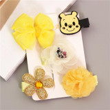 New 5pcs kids girl hair Accessories flower Bowknot Hairpin children star Cartoon crown hair clips Barrette headwear Q-2