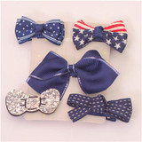 New 5pcs kids girl hair Accessories flower Bowknot Hairpin children star Cartoon crown hair clips Barrette headwear Q-2