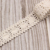 New 4M/Lot Beige Color 5 Size Handmade Patchwork Cotton Material Lace Ribbon For Home DIY Sewing Wedding Crafts Decoration