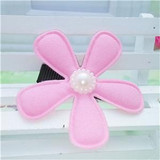 New 4 colors 5cm Floral Hairpins Cute Headwear Flower Clip Baby Hair Clips Children Hair Accessories Girls Floral Hair Clip