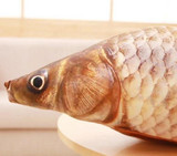 New 3D Simulation Grass Carp Pillow PP Stuffed Plush Animal Fish Toy Children Birthday Gift 1pcs