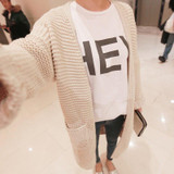 New 2017 Women Autumn Winter Sweater Long Cardigan Long-Sleeve Loose Thick Knitted Cardigan Female Sweaters Long Coat
