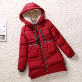 New 2017 Winter Women Wadded Jacket Red Female Outerwear Plus Size 3XL Thickening Casual Down Cotton Wadded Coat Women Parkas
