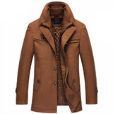 New 2017 Winter Wool Coat Slim Fit Jackets Fashion Outerwear Warm Man Casual Jacket Overcoat Pea Coat Plus Size M-XXXXL