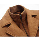 New 2017 Winter Wool Coat Slim Fit Jackets Fashion Outerwear Warm Man Casual Jacket Overcoat Pea Coat Plus Size M-XXXXL