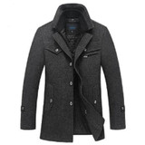 New 2017 Winter Wool Coat Slim Fit Jackets Fashion Outerwear Warm Man Casual Jacket Overcoat Pea Coat Plus Size M-XXXXL