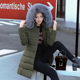 New 2017 Winter Women Parka Hooded Winter Coat Women Fake Fox Fur Collar Women Winter Coats &amp; Jackets Down Jacket Female Coat