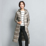 New 2017 Winter Women Parkas 90% White Duck Extra Long Down Jacket Women's Ultra light Weight Brand Down Coat Female Outerwear