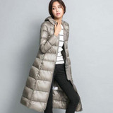 New 2017 Winter Women Parkas 90% White Duck Extra Long Down Jacket Women's Ultra light Weight Brand Down Coat Female Outerwear