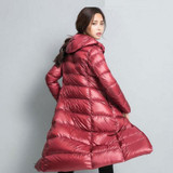 New 2017 Winter Women Parkas 90% White Duck Extra Long Down Jacket Women's Ultra light Weight Brand Down Coat Female Outerwear