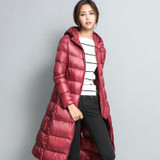 New 2017 Winter Women Parkas 90% White Duck Extra Long Down Jacket Women's Ultra light Weight Brand Down Coat Female Outerwear
