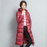 New 2017 Winter Women Parkas 90% White Duck Extra Long Down Jacket Women's Ultra light Weight Brand Down Coat Female Outerwear