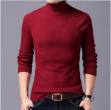New 2017 winter mens turtleneck warm sweater high collar elastic male thick sweater pullover